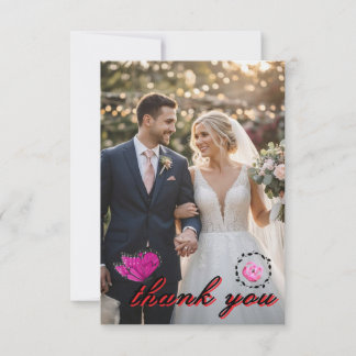 💍 Elegante Cartão de Agradecimento de Casamento