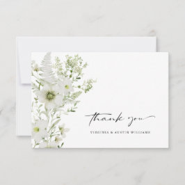 Elegante Cartão de Agradecimento de Casamento Botâ