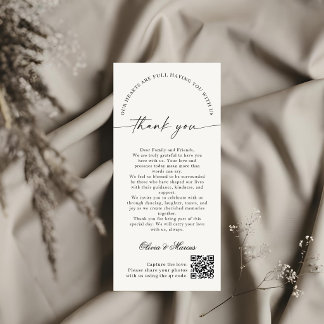 Elegante Cartão de Agradecimento de Casamento com 