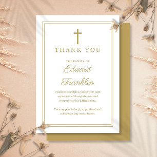 Elegante cartão de agradecimento funeral Celebraçã