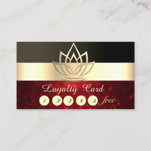 Elegante cartão de fidelidade Black,Glittery Gold