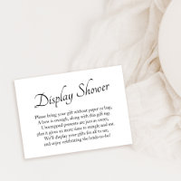 Elegante, Cartão de Presente de Chuveiro de Exibiç