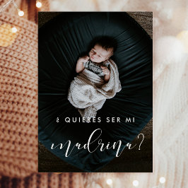 Elegante cartão de proposta Quieres ser mi madrina