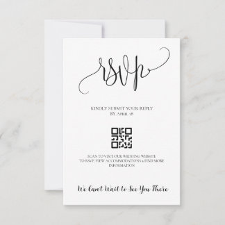 elegante cartão de RSVP minimalista moderno