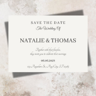 Elegante cartão de Save the Date de casamento em c