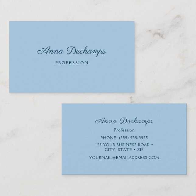 Elegante Cartão de visita (Frente/Verso)