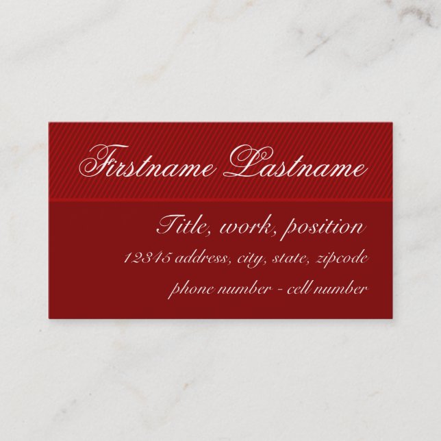 Elegante Cartão de visita (Frente)