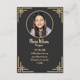 Elegante Cartão de visita de folha de ouro