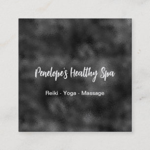 Elegante Cartão de visita preto e branco quadrado