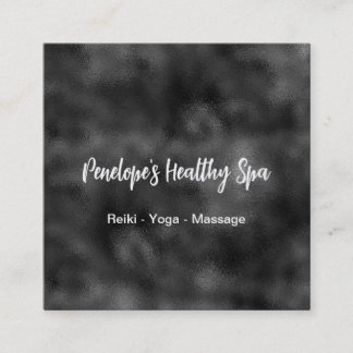 Elegante Cartão de visita preto e branco quadrado