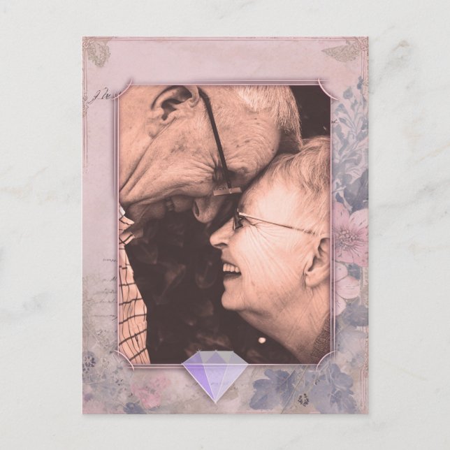 Elegante Cartão Postal de Foto de Save the Date ao (Frente)