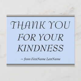Elegante cartão postal "OBRIGADO PELA SUA BONDAD"