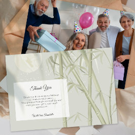 Elegante Cartões de agradecimentos de Foto em Bamb