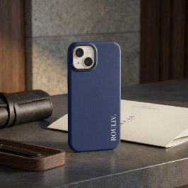 Elegante Carvão Azul Marinho Minimalista ROULIV