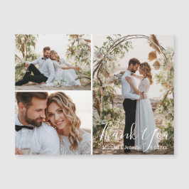 elegante casamento 3 fotos colagem obrigado seu im