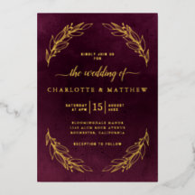 Elegante Casamento Botânico em Burgundy e Dourado