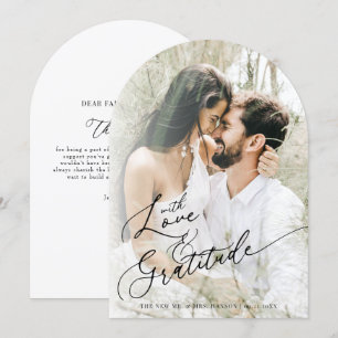 Elegante Casamento Chic Obrigado Cartões