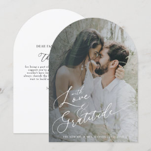 Elegante Casamento Chic Obrigado Cartões