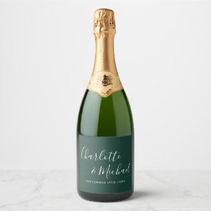 Elegante Casamento de Script Emerald Green com Ass