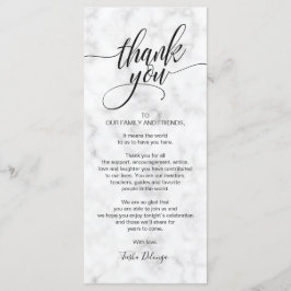 Elegante Casamento Obrigado Colocar Cartão