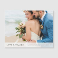 Elegante Casamento Obrigado Foto Magnet