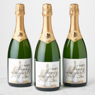 Elegante Champanhe e Balões Feliz Ano Novo