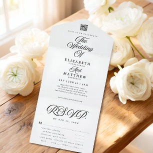 Elegante Chic Moderno Simples Opção de Refeição QR