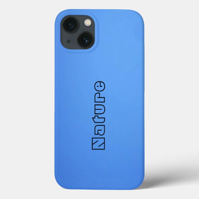 Elegante Chic Nature Blue Sky iPhone 13 Capas (Verso)