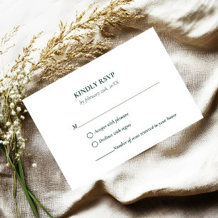Elegante & Chic Resposta de Casamento Verde Esmera
