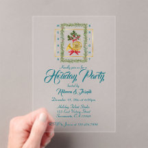 Elegante Chifre Francês de Natal Teal