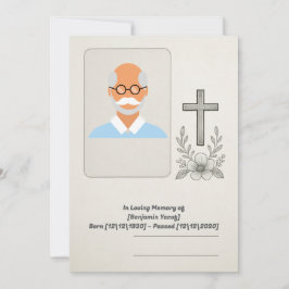 Elegante Christian Funeral Invitation Modelo