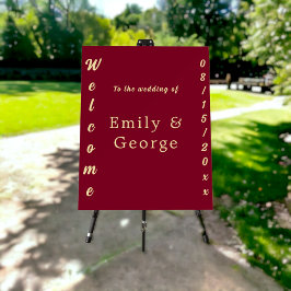 Elegante Clássico Burgundy Dourado Casamento Chic 