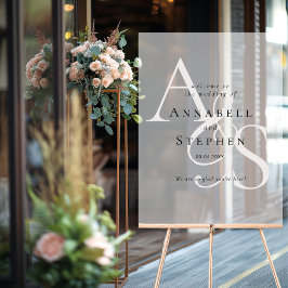 Elegante, Clássico, Monograma, Branco, Casamento