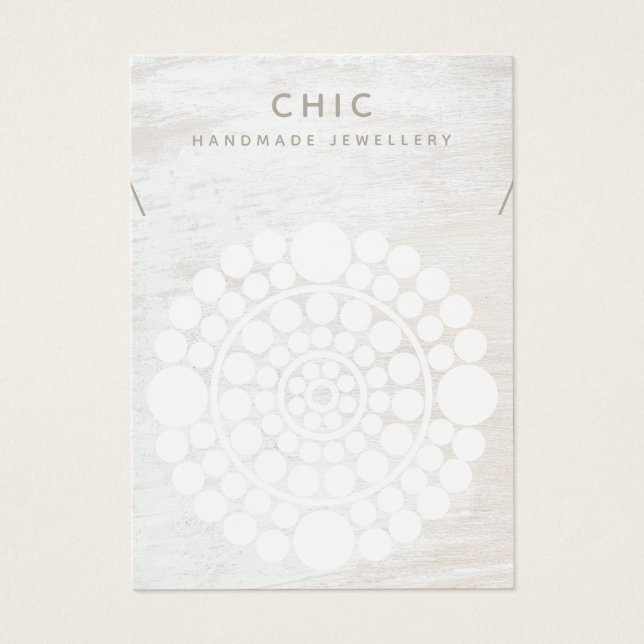 Elegante Colar Colar Coluna Branca, Coletor de Exi (Frente)