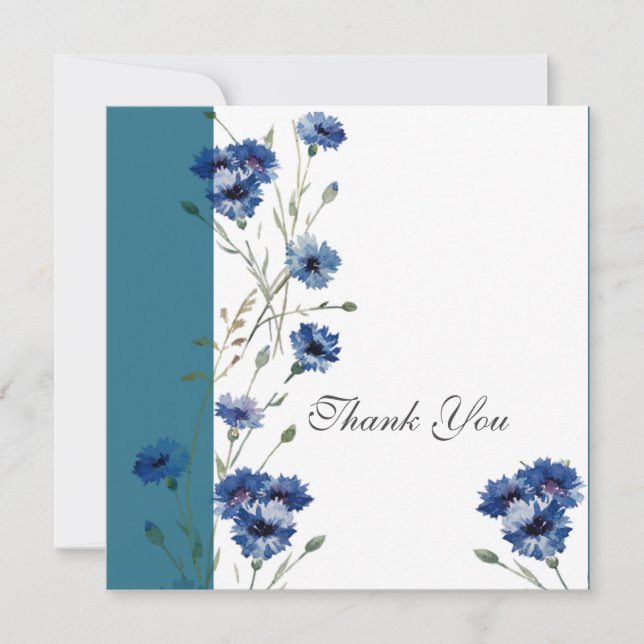 Elegante com flores azuis (Frente)