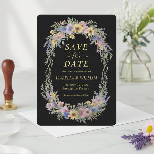 Elegante Convite Boho de Flores Selvagens para Sal