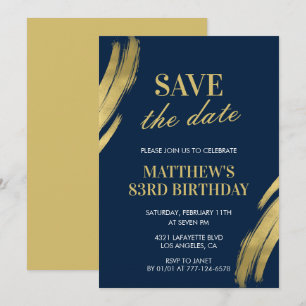 Elegante convite de 83º aniversário Save the date