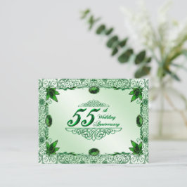 Elegante Convite de Aniversário de 55 Anos de Casa