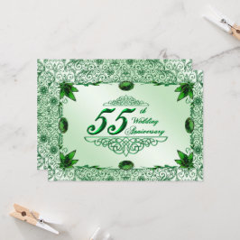 Elegante Convite de Aniversário de 55 Anos de Casa