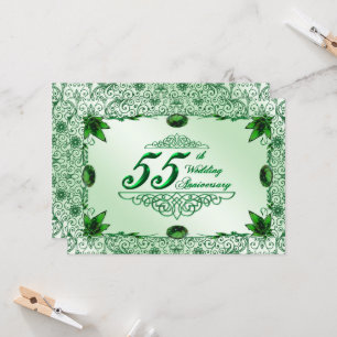 Elegante Convite de Aniversário de 55 Anos de Casa
