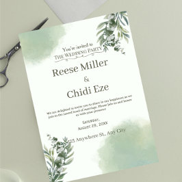 Elegante Convite de Aniversário de Casamento em Ve
