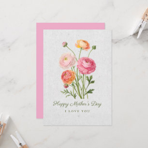 Elegante Convite de Arte Floral para o Dia das Mãe
