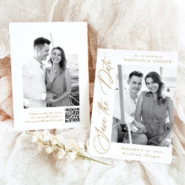Elegante Convite de Casamento com Caligrafia Doura