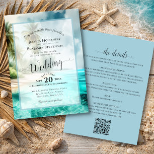 Elegante Convite de Casamento com Código QR de Pra