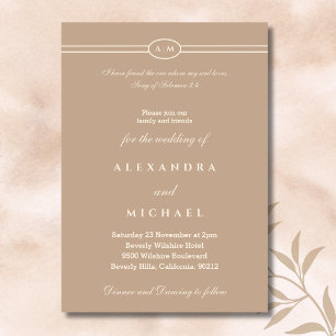 Elegante Convite de Casamento Cristão Versículo da