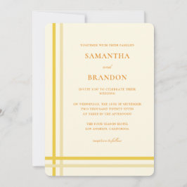 Elegante Convite de Casamento em Letra Moderna For