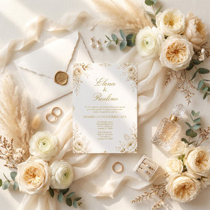 Elegante convite de casamento floral espanhol em m