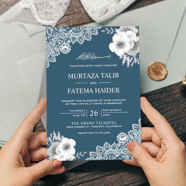 Elegante Convite de Casamento Islâmico Muçulmano e (Criador carregado)