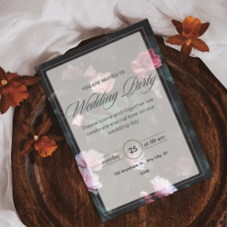 Elegante Convite de Casamento Minimalista