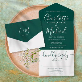 Elegante Convite de Casamento Moderno Minimalista